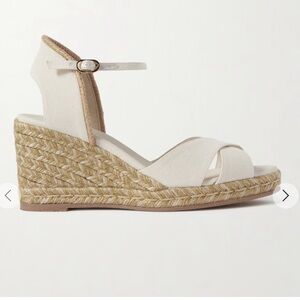 Stuart Weitzman Cream Wedge Sandals - never worn
